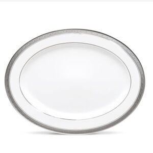 Legendary Noritake Crestwood Platinum Oval Serving Platter 14” New Fine